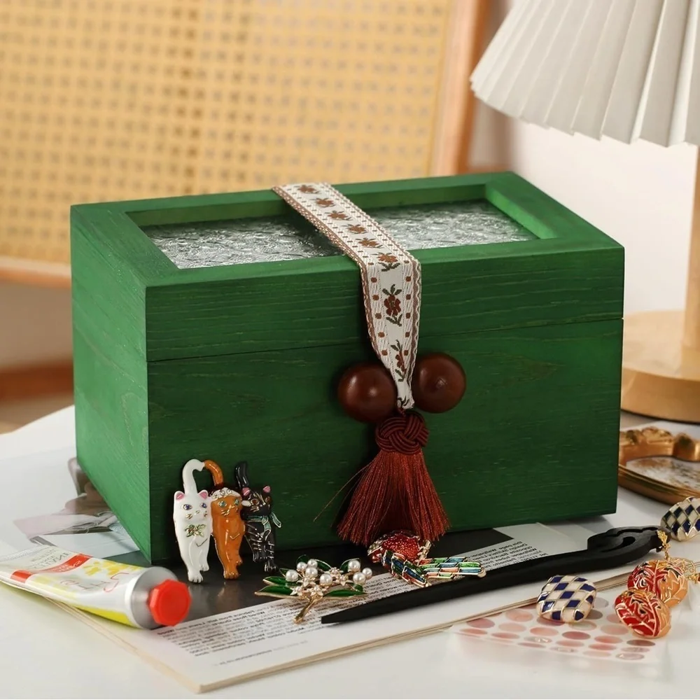 Keepsake Box Decorative Storage Box with Lid Cute Storage Bins with Lids Memory